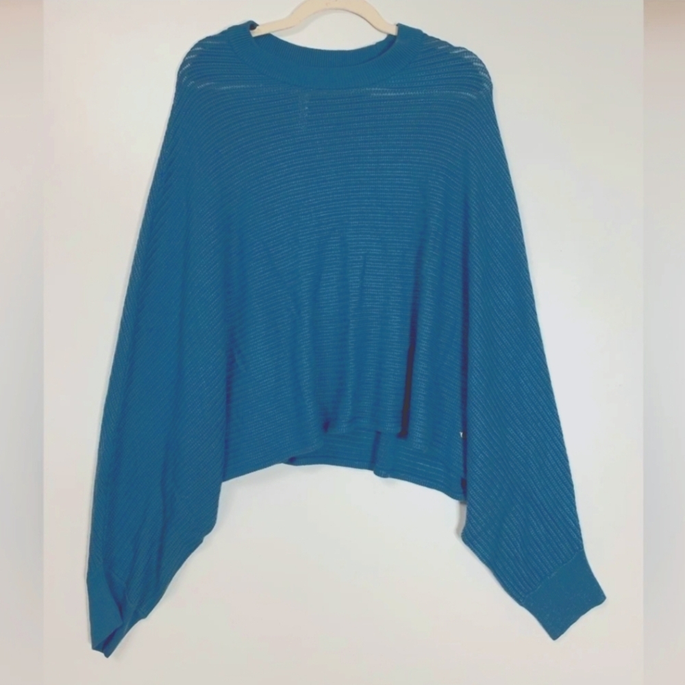 Diadora Women’s Cropped Batwing Dolman Knit Sweater  Size 1X Athleisure Comfort